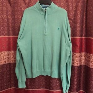 Izod Quarter Zip Sweater Green